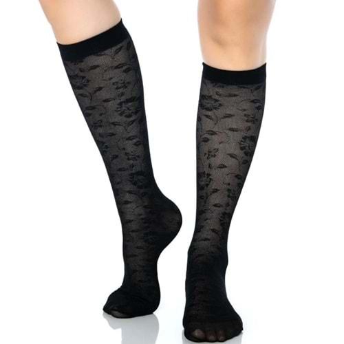 Desimo Bayan 40 Denye Desenli Diz Altı Çorap