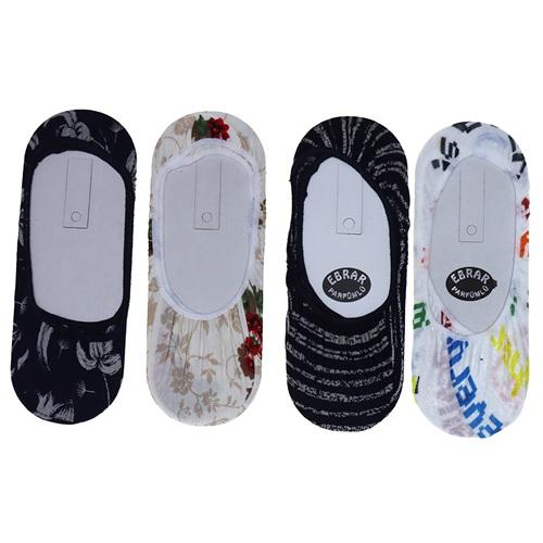 Ebrar Bayan Desenli Parfümlü Likralı Babet Çorap