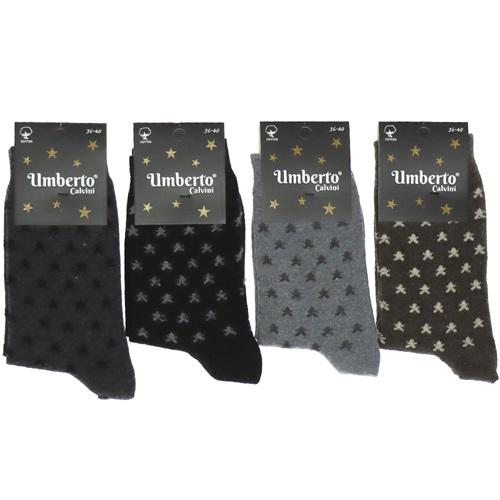 Umberto 203-7 Bayan Penye Dikişsiz Desenli Likralı Soket Çorap