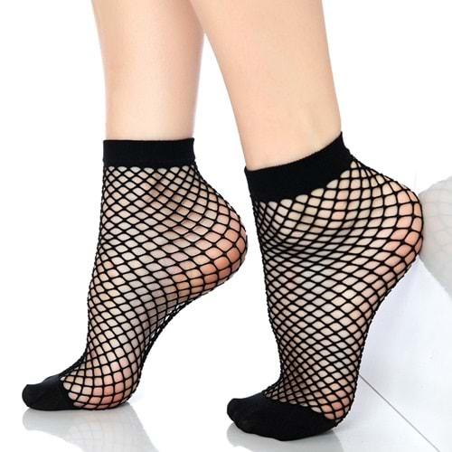 Desimo Bayan Düz File Soket Çorap