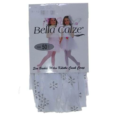Bella Calze 8156 Kız Çocuk 50 Den Sim Baskılı Desenli Külotlu Çorap
