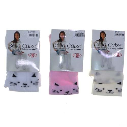 Bella Calze 8169 Kız Çocuk 30 Denye Desenli Simli Külotlu Çorap