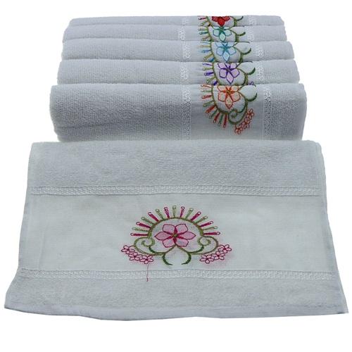 Cangül 40x80 Oluklu Nakışlı El Yüz Havlusu