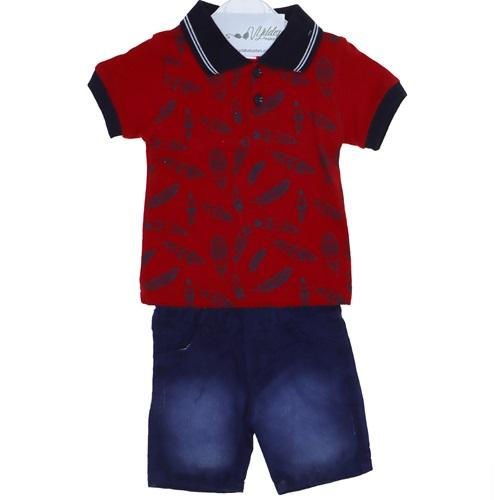 450 Baskılı Tişört Erkek Çocuk 3lü Takım 1-3 Yaş