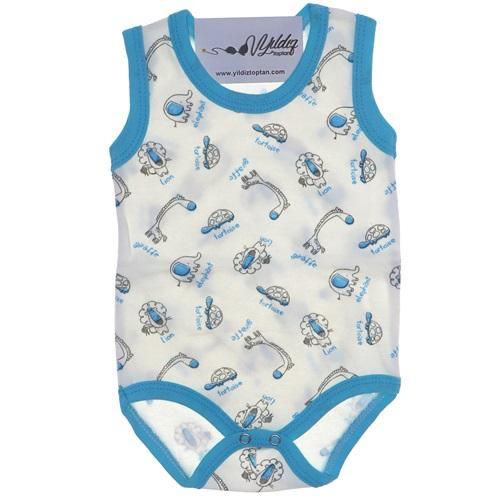 210 Bebe Desenli Openet Çıtçıtlı Badi 3-6-9 Ay