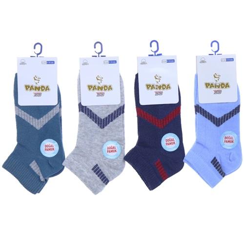 Panda P03 Erkek Çocuk Yıkamalı Parfümlü Patik Çorap