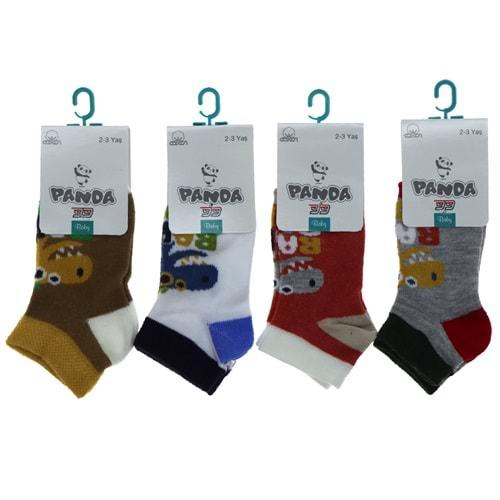 Panda P06 Erkek Bebek Yıkamalı Patik Çorap