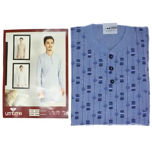 YenTeks 204 Erkek 3 Düğmeli Şardonlu Pijama Takımı M-2XL