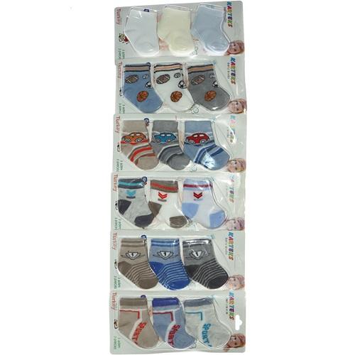 Karteks Çocuk 3 Lü Bebek Likralı Soket Çorap