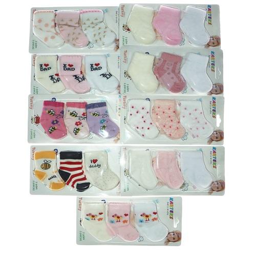 Karteks Kız 3 Lü Bebek Likralı Soket Çorap