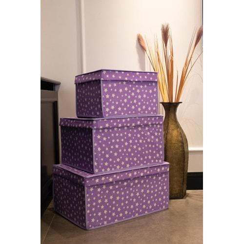 Vaybe Çok Amaçlı Desenli Saklama Kutusu Ebatı 30x40x25