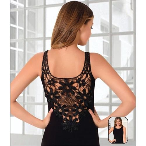 Polkan 2217 Bayan Sırtı Güpürlü Atlet