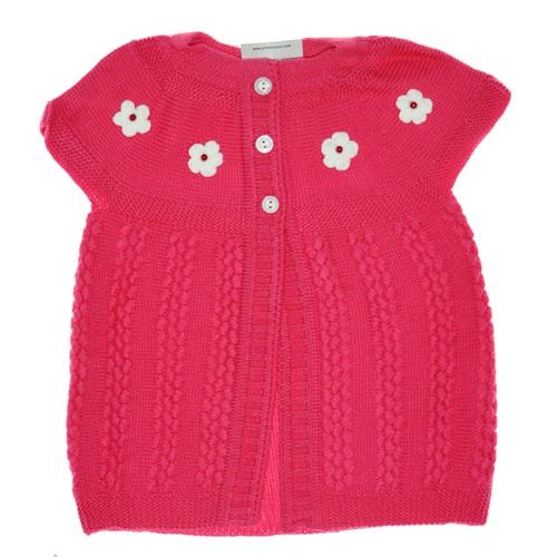 353 Robalı Çiçekli Triko Yelek 0-5 Yaş