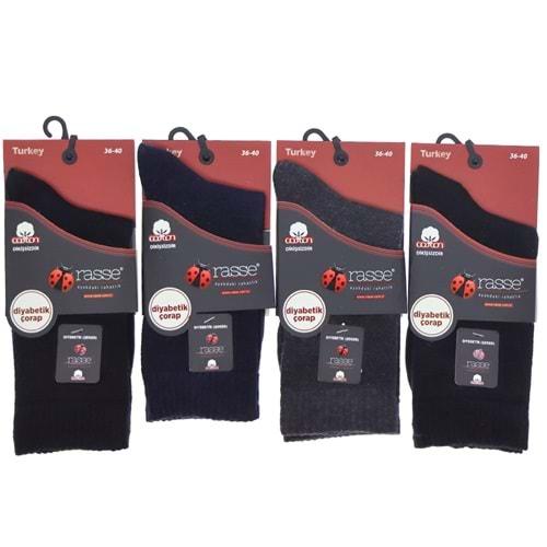 Rasse Bayan Dikişsiz Likralı Diyabetik Soket Çorap