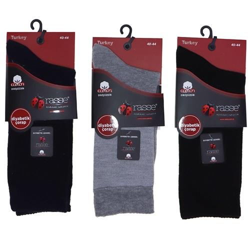 Rasse Erkek Dikişsiz Likralı Diyabetik Soket Çorap