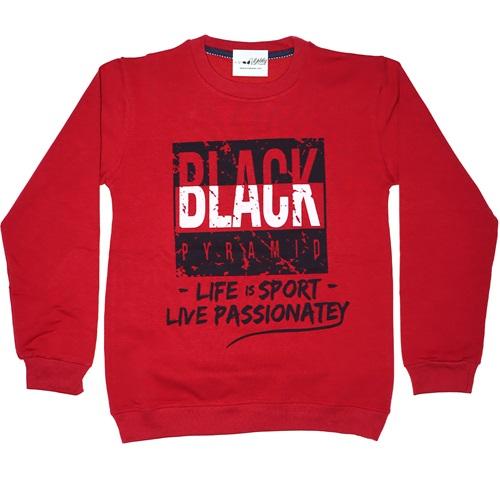 Black Baskı Likralı Ges Erkek Sweatshirt 13-16 Yaş