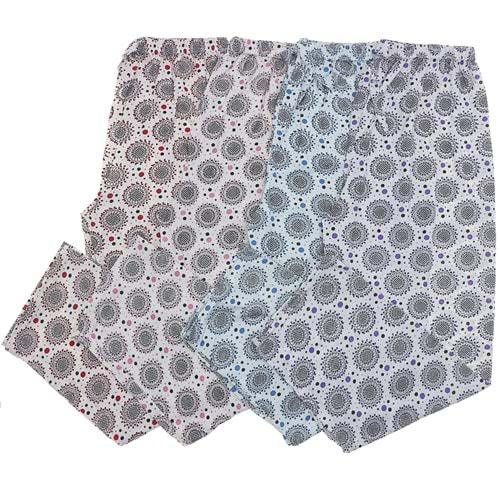 Buhara 2024 Bayan Desenli Pijama Yazlık Tek Alt 2XL