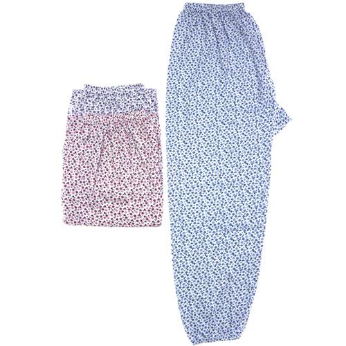 Buhara 2003-02 Bayan Paça Lastikli Uzun Pijama Yazlık Tek Alt 3XL