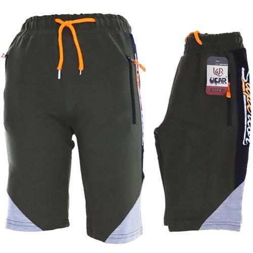 809-1 Kompakt Yanı Garnili Fermuarlı Erkek Çocuk Kapri 5-8 Yaş