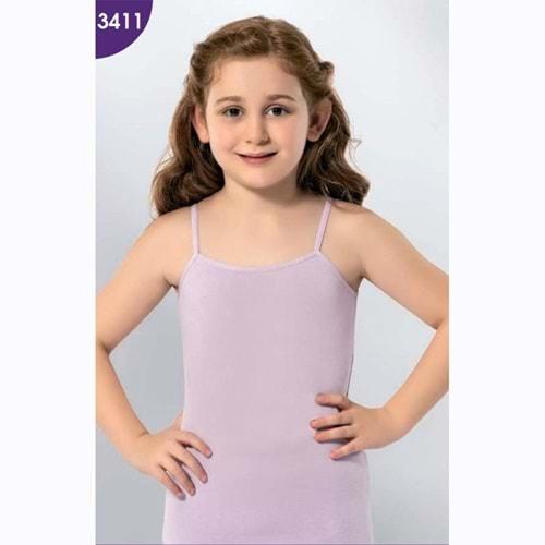 Kota 3411 Kız Çocuk Renkli Düz Atlet