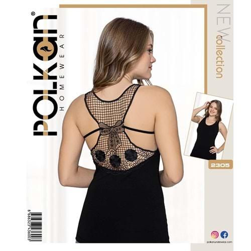 Polkan 2305 Bayan Sırtı Güpürlü Atlet