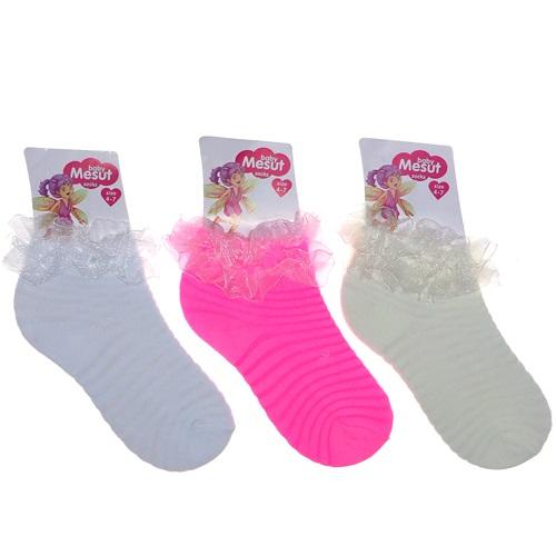 Mesut Kız Çocuk Aksesuarlı Patik Çorap