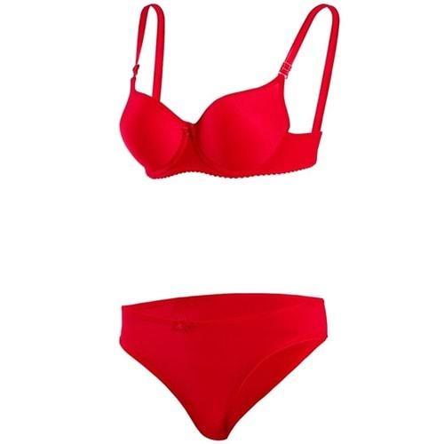 8051 Silikonlu Dolu Düz Takım Sütyen