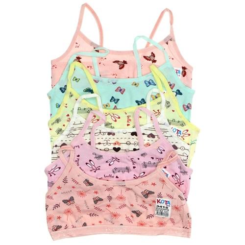 Kota 3415 Kız Çocuk Likralı İpli Desenli Büstiyer