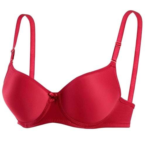 1151 Bayan Silikonlu Dolu Düz Destekli Sütyen