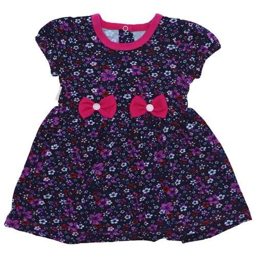 955 Fiyonklu Kız Çocuk Elbise 3-6 - 12-18 Ay