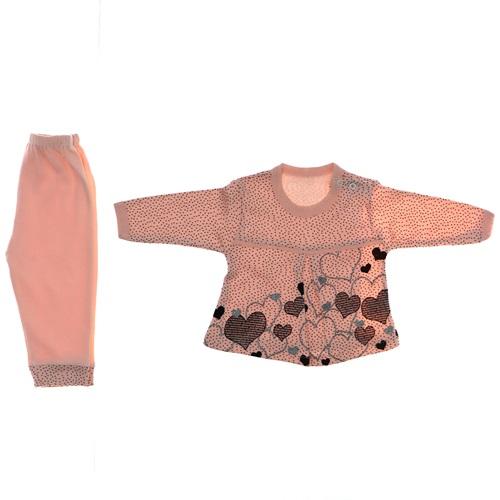 2032 Kız Kalpli 2 li Penye Takım 12-18 Ay