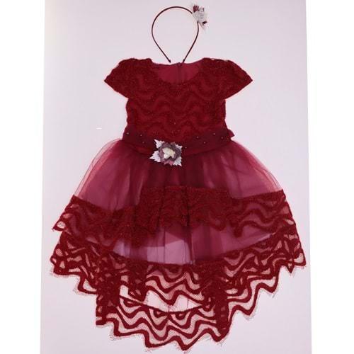 Mali-Kon 678 Simli Kuyruklu Kız Çocuk Elbise 2-3-4 Yaş