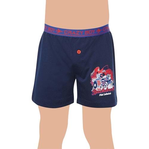 Tutku 0253 Çocuk Elastan Baskılı Boxer