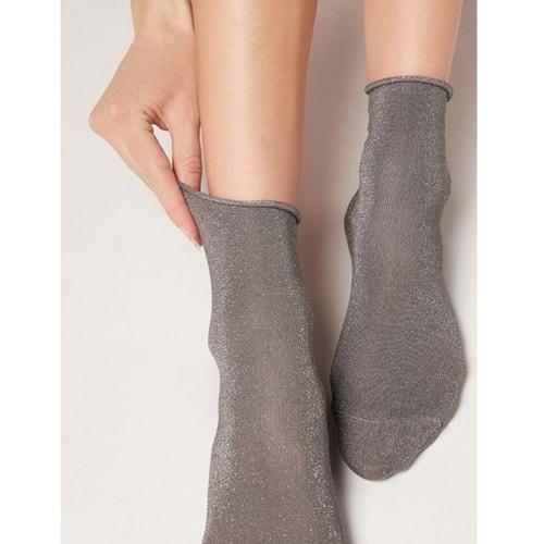 Desimo Bayan Çok Simli Düz Soket Çorap