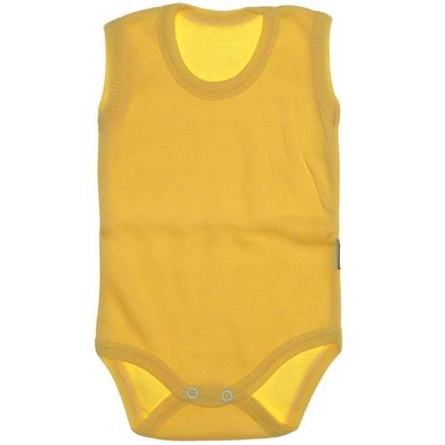 Düz Renk Penye Askılı Çocuk Çıtçıtlı Badi 3-6-9 Ay