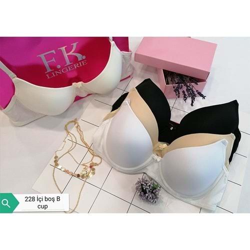 F.K 228 Bayan Süngerli İçi Boş Sütyen 80-95