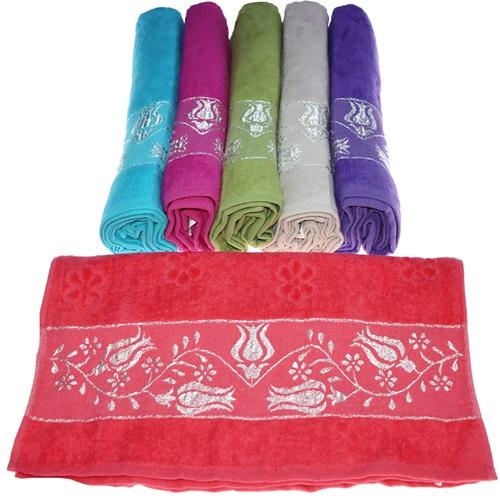 Ekose Jakarlı Kadife El Yüz Havlusu 40-80 Cm