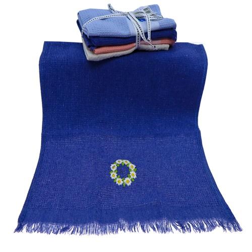 Fushia Petek Nakışlı Mutfak Peçetesi 40x60 Cm(5 Li)