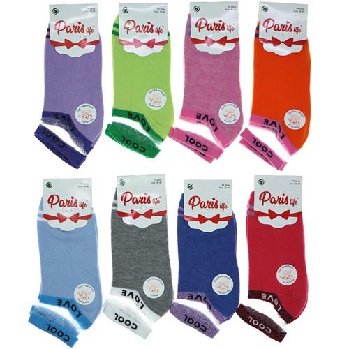 Paris Life Likralı Bilek Transparan Detaylı Parfümlü Patik Çorap