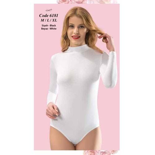 Kota 6181 Bayan Uzun Kol Boyunlu Çıtçıtlı Badi