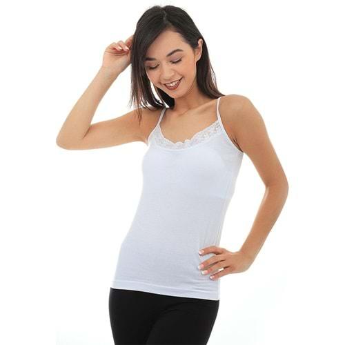 Kota 6019 Bayan İp Askı İnce Dantel Atlet