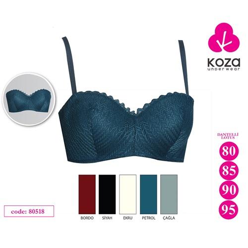 Koza Soft 80518 Bayan Dantelli Lotus Desteksiz Sütyen 80-95