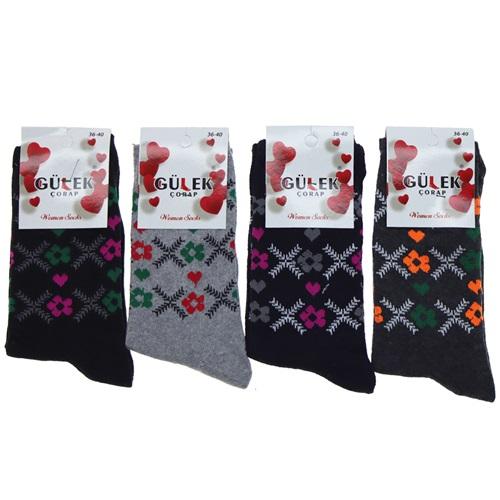 Gülek Bayan Likralı Soket Çorap