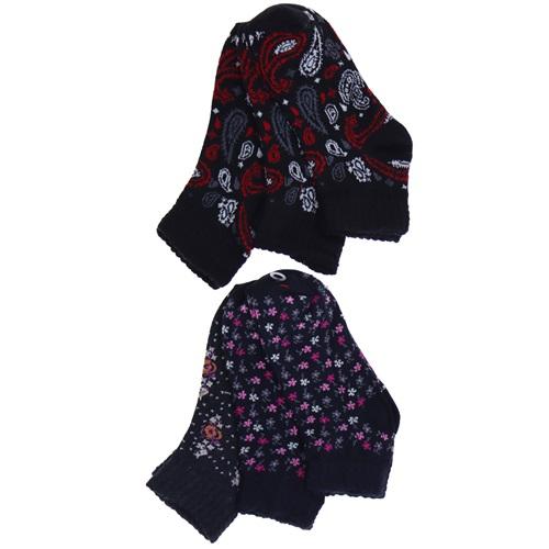 Özsa Bayan Likralı Desenli 3 lü Kuşaklı Patik Çorap