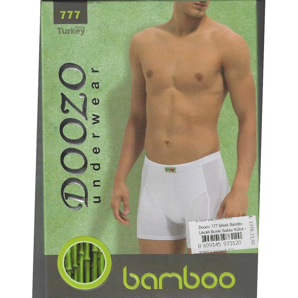 Doozo 777 Erkek Bambo Likralı Boxer Baksır Külot - Beyaz - XL
