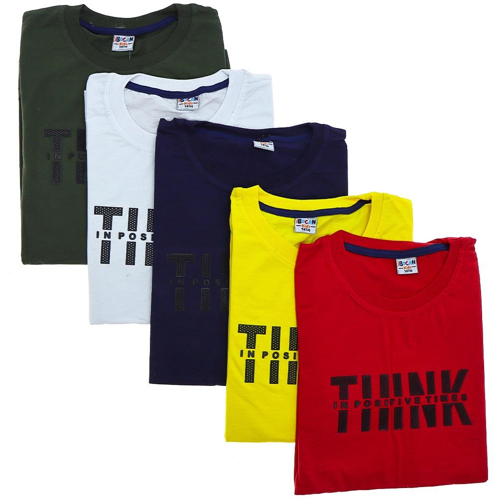 İbocan Erkek Çocuk Opened Think İn Positive Times Baskılı Tshirt 11-14 Yaş