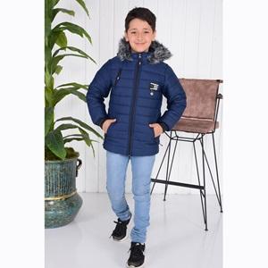 Twix Kids 8552 Erkek Çocuk Yan Fermuarlı Kapitone Mont 7-10 Yaş