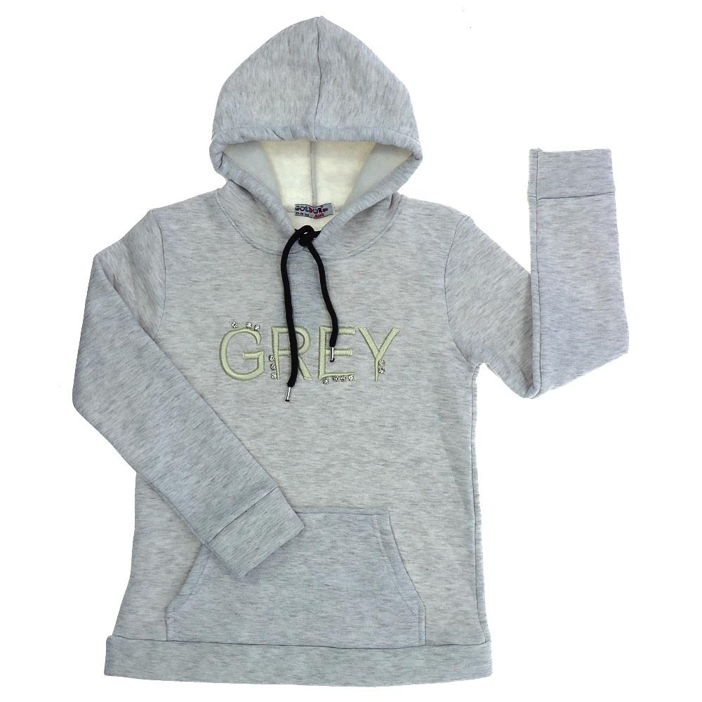 Güldür 9137 Çocuk Blue Nak Kapşonlu K Cep 3 İp Sweat 13-16 Yaş