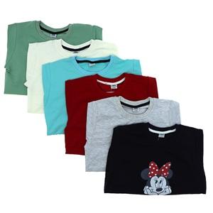 Zara 8091 Kız Çocuk Penye 2 İp Mickey Baskılı Sıfır Yaka Sweat 5-8 Yaş